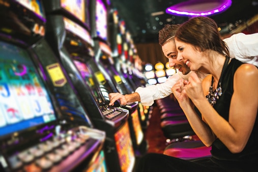 slot machine in a casino.
